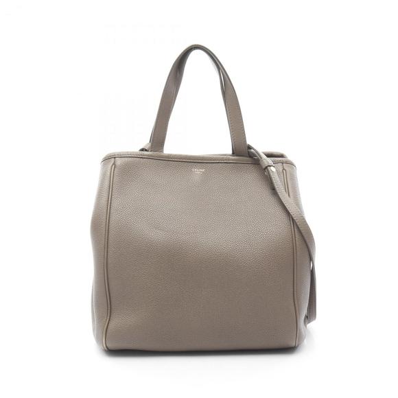 CELINE Cream Leather Tote Bag - Picture 1 of 9